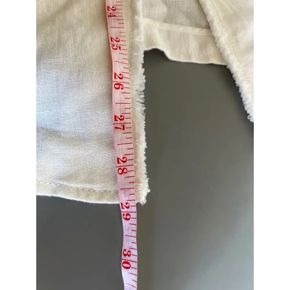 Lafayette 148 100% Linen one button blazer freyed hem 12 - Picture 9 of 9